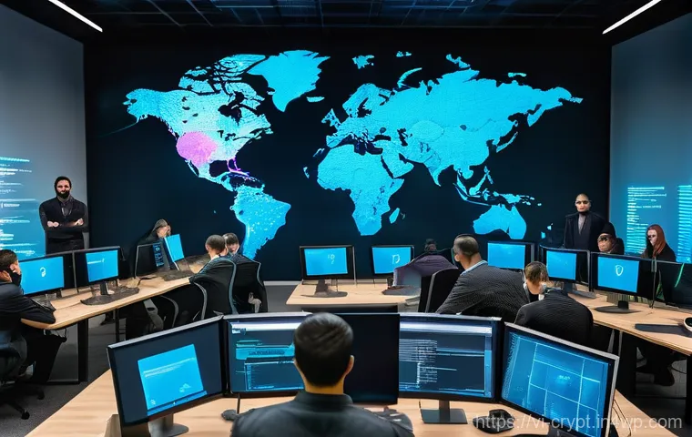 블록체인 보안 커뮤니티의 역할 - **Community-Powered Blockchain Defense:**
"A vibrant and diverse group of individuals, represent...